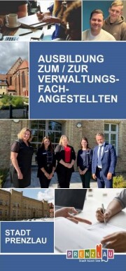 Ausbildungsflyer zur/zum Verwaltungsfachangestellten vorn