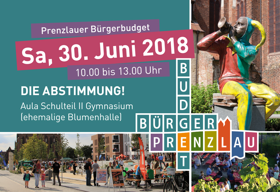 Plakat Prenzlauer Bürgerbudget 2018